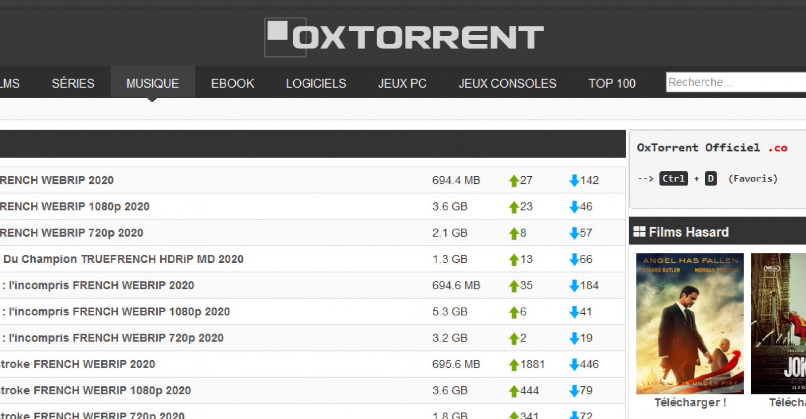 Oxtorrent meilleur site de téléchargement torrent 2020
